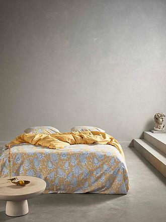 ESSENZA | Perkal Bettwäsche Fela 70x90cm / 140x200cm Sloe Blue | camel