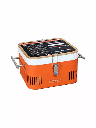 EVERDURE BY HESTON BLUMENTHAL | Tragbarer Holzkohlegrill CUBE Orange | orange
