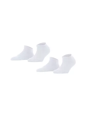 FALKE |  Sneakersocken Happy 2er Pkg Weiss | schwarz