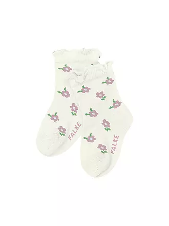 FALKE | Baby Mädchen Socken LITTLE DISTY FLOWERS offwhite | dunkelblau