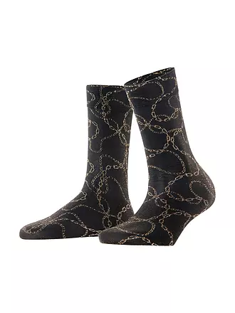 FALKE | Feinstrumpfsocken JEWEL CASE 30DEN black/silver | schwarz