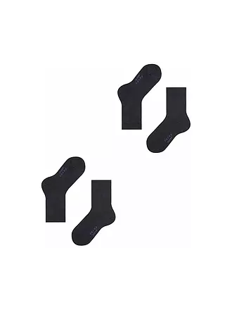 FALKE | Happy Kinder Socken 2-er Pkg. (dark navy) | schwarz