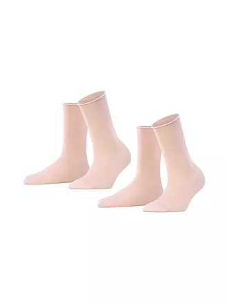 FALKE | Happy Socken 2er Pkg light grey mel. | rosa