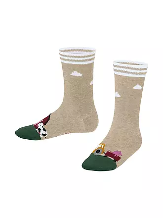 FALKE | KJungen Socken FARM LIFE sand melange | dunkelblau