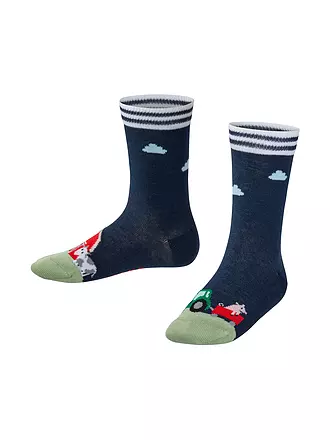 FALKE | KJungen Socken FARM LIFE sand melange | dunkelblau