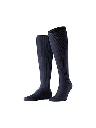 FALKE | Kniestrümpfe BRISTOL anthracite mel. | blau