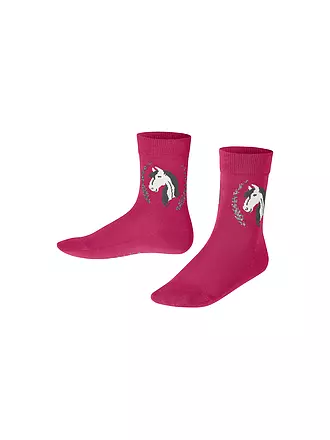 FALKE | Mädchen Socken light greymelange | rosa