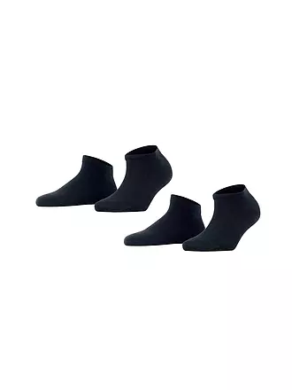 FALKE | Sneakersocken Happy 2er Pkg black | blau