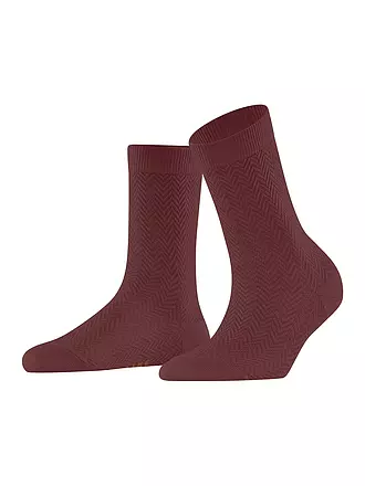 FALKE | Socken FABLE ESTATE black | dunkelrot