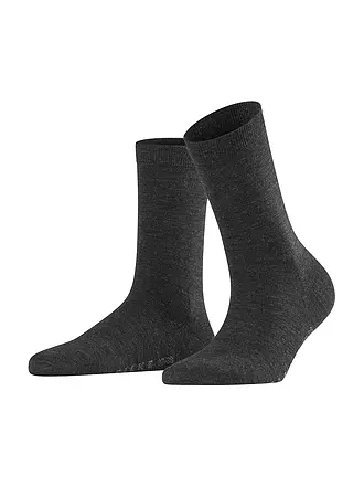 FALKE | Socken Soft Merino marine | grau