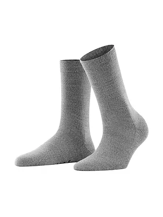FALKE | Socken Soft Merino marine | hellgrau