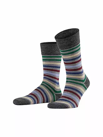 FALKE | Socken TINTED STRIPE asphalt mel | grau