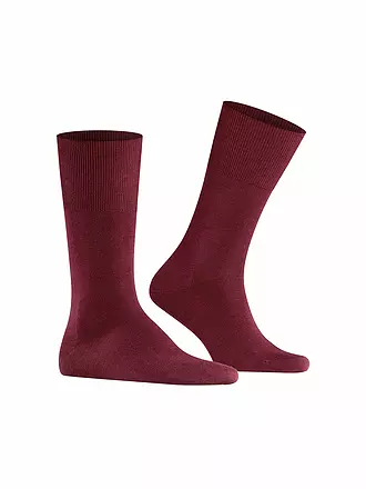 FALKE | Socken brown mel. | dunkelrot