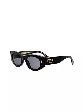 FENDI | FENDI Roma schwarze ovale Sonnenbrille | schwarz