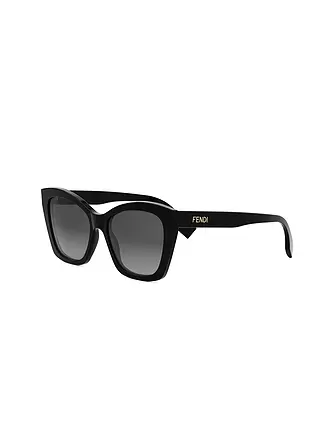 FENDI | Lettering schwarze eckige Sonnenbrille | schwarz