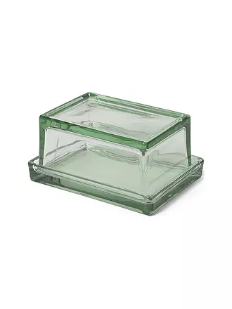 FERM LIVING | Butterdose OLI 12,4cm Recycelt Clear | hellgrün