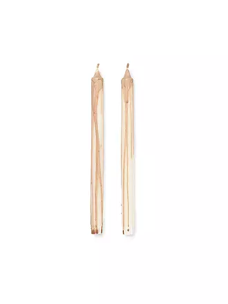 FERM LIVING | Stabkerze DRYP 2er Set 30cm Beige | olive