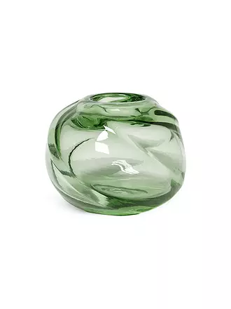 FERM LIVING | Vase Water Swirl 16cm Rund | grün