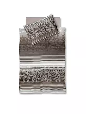 FLEURESSE | Flanell Bettwäsche ASPEN 70x90cm/140x200cm Chocolate | braun