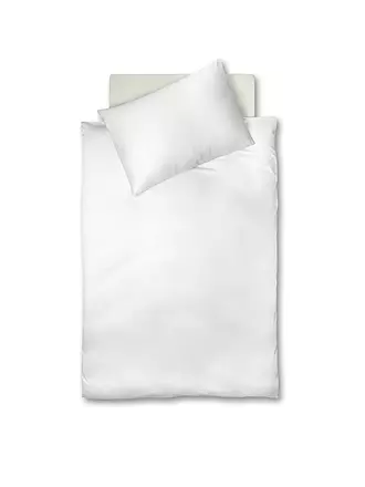 FLEURESSE | Interlock Jersey Bettwäsche 70x90cm/140x200cm Weiss | silber