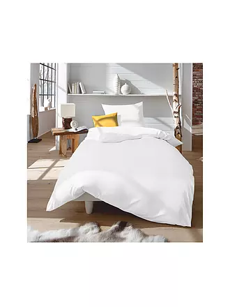 FLEURESSE | Interlock Jersey Bettwäsche 70x90cm/140x200cm Weiss | silber