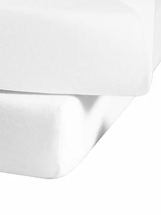 FLEURESSE | Jersey Spannleintuch 100x200cm Grau | weiss
