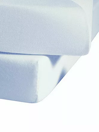 FLEURESSE | Jersey Spannleintuch 100x200cm Grau | hellblau