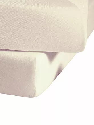 FLEURESSE | Jersey Spannleintuch 100x200cm Grau | beige