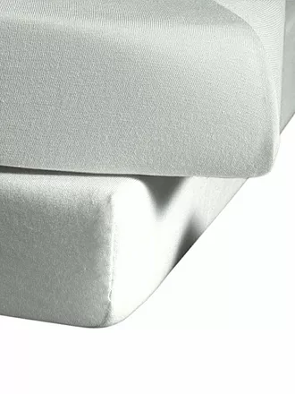 FLEURESSE | Jersey Spannleintuch 100x200cm Grau | silber