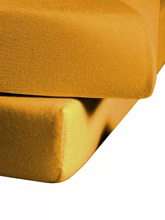 FLEURESSE | Jerseyspannleintuch 150x200cm (Dunkelrot) | gelb