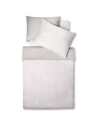 FLEURESSE | Leinen Bettwäsche NIZZA 70x90cm / 140x200cm Silber | beige