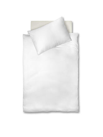FLEURESSE | Satin Bettwäsche 70x90cm/140x200cm Royal Weiss | hellgrün