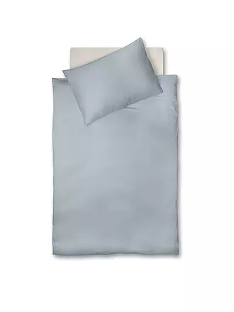 FLEURESSE | Satin Bettwäsche 70x90cm/140x200cm Royal Weiss | hellblau