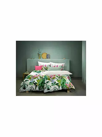 FLEURESSE | Satin Bettwäsche BED ART 70x90cm/140x200cm Aqua | weiss