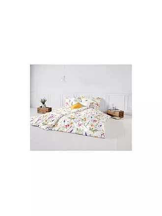 FLEURESSE | Satin Bettwäsche BED ART 70x90cm/140x200cm Coral | weiss