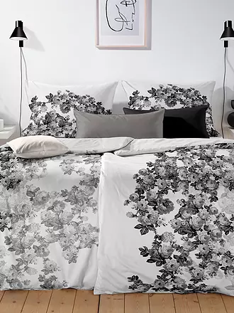 FLEURESSE | Satin Bettwäsche BED ART 70x90cm/140x200cm Silver | 