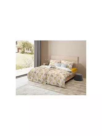 FLEURESSE | Satin Bettwäsche MIAMI 70x90cm/140x220cm  Powder Blue | gelb