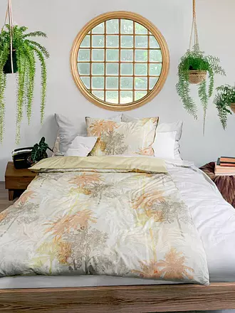 FLEURESSE | Satin Bettwäsche MIAMI 70x90cm/140x220cm Aqua | gelb