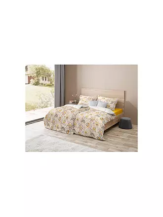 FLEURESSE | Satin Bettwäsche MIAMI 70x90cm/140x220cm Powder Blue | gelb