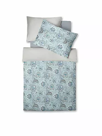 FLEURESSE | Satin Bettwäsche MIAMI 70x90cm/140x220cm Vanilla | hellblau