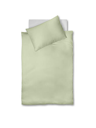 FLEURESSE | Satin Bettwäsche Royal 70x90cm / 140x200cm Olive | hellgrün