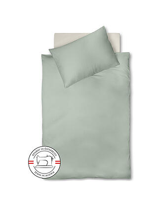 FLEURESSE | Satin Bettwäsche Royal Uni 140x220cm Anthrazit | olive