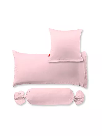 FLEURESSE | Satin Kissenbezug Royal Uni 2er 40x40cm Weiss | rosa