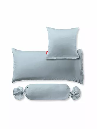 FLEURESSE | Satin Kissenbezug Royal Uni 2er 40x40cm Weiss | blau