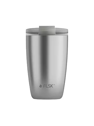 FLSK | Isolierbecher - Thermosbecher CUP Coffee to go-Becher 0,35l Ocean | silber