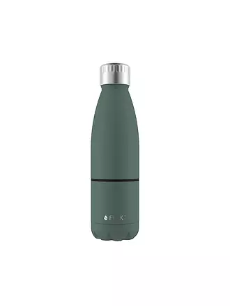 FLSK | Isolierflasche - Trinkflasche mit Becher 0,7l Ridge-Green | silber