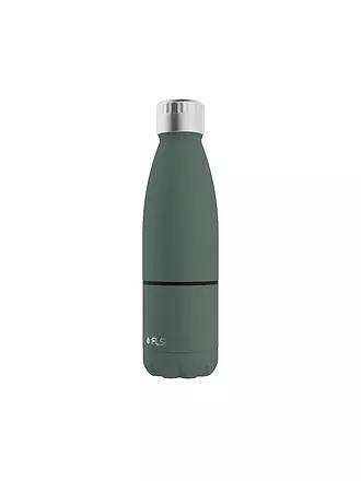 FLSK | Isolierflasche - Trinkflasche mit Becher 0,7l Ridge-Green | silber