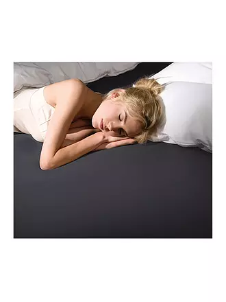 FORMESSE | Jersey-Spannleintuch BELLA DONNA  120/200 cm - 130/220 cm Anthrazit | hellgrün