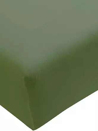 FORMESSE | Jersey-Spannleintuch BELLA DONNA  120/200 cm - 130/220 cm Anthrazit | grün