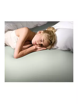 FORMESSE | Jersey-Spannleintuch BELLA DONNA  120/200 cm - 130/220 cm Anthrazit | hellgrün